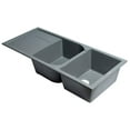 thumbnail image 4 of Pemberly Row 46" Double Bowl Granite Composite Kitchen Sink w/ Drainboard, 4 of 9