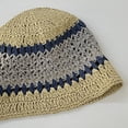thumbnail image 3 of Sombrero de paja con circunferencia de 56-58 cm, sombrero de verano para mujer, parasol, protector solar, sombrero para el sol junto al mar, sombrero de pescador hueco y transpirable, 3 of 5