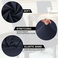 thumbnail image 4 of PiccoCasa Spandex Stretch Dining Room Chair Cover Solid Chair Protector, Medium Dark Blue, 4 of 6