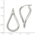 thumbnail image 2 of Beautiful Sterling Silver Polished Twisted Hoop Earrings, 2 of 2