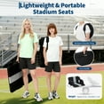 thumbnail image 5 of 2Pcs Stadium Seats, 20.5in Cozy Bleachers Seat with Anti-Slip Mat & Large Pockets & Cup Holders, Portable Stadium Chair for Outdoor, 5 of 7