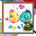thumbnail image 1 of Kit Punto Cruz Pez Impreso Con Cuentas Bordado Parcial Arte Pared para El 27x27cm, 1 of 9
