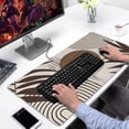 thumbnail image 2 of Long Mouse Pads for Desk,Brown Boho Geometric and Plant Pattern Desk Mats on Top Of Desks, Desk Mouse Pad Extra Large with 3mm Non-Slip Base and Stitched Edge for Gaming,Office,Work,Home 31.5"x15.7", 2 of 6