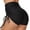 Black, variant on Krdevn Women High Waist Bubble Textured Yoga Shorts, Adjustable Ruched Butt Lifting Stretch Workout Shorts for Gym,Red