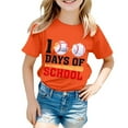 thumbnail image 1 of FhsagQ Mode Décontractée Imprimée pour Garçon et Fille, Col Rond, Manches Courtes, T-Shirt Ample, Printemps, Orange, 5-6 Ans, 1 of 4