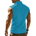 thumbnail image 3 of CIENVNSTG Vintage Shirts for Men Zipper Vest Sleeveless Vest Fashion Tops Sky Blue XL, 3 of 3