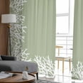 thumbnail image 4 of Coastal Coral Semi Sheer Curtains 96 Inch Length 2 Panels Set, Sage Green Ocean Marine Nautical Beach Sheer Kitchen Curtain Privacy Voile Window Curtain for Living Room Bedroom Rod Pocket Drapes, 4 of 7