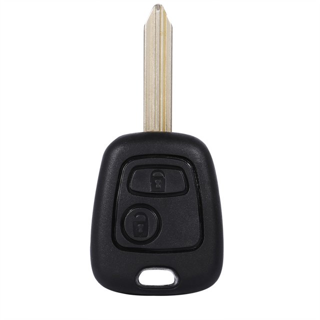 Funda para mando a distancia con hoja en blanco sin cortar y mando a distancia de 2 botones para Citroen Saxo Xsara Picasso Berlingo