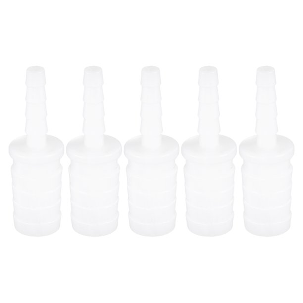 5uds I Forma Manguera Espiga I Espiga Tubo Tuber?a Accesorio PE Blanco para Auto 3/16"-7/16" Unique Bargains Boquillas para limpiaparabrisas de automóviles