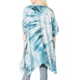 thumbnail image 2 of Sakkas Marcy Women's Caftan Top Tunic Dress V neck Loose Summer Boho Swing Coverup - 1036-Teal - Plus Size, 2 of 5