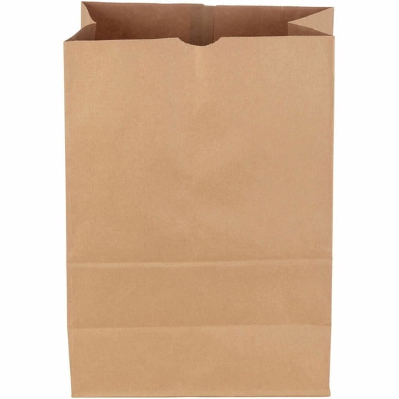 General Grocery Paper Bags, 75 lbs Capacity, 1/6 BBL, 12"w x 7"d x 17"h, Kraft, 400 Bags -BAGSK1675