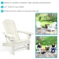 thumbnail image 2 of Sunnydaze Lake-Style All-Weather Plastic Adirondack Chair - Set of 2, White, 2 of 9