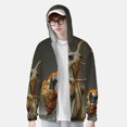 thumbnail image 2 of Balery Surreal Weightlifting Snail Sudadera ligera de manga larga con capucha y protección solar UPF 50+ para hombre y mujer, ideal para pesca y running-Medium, 2 of 7