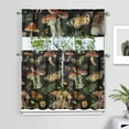 thumbnail image 2 of Woodland Mushroom Kitchen Curtains Set, Rod Pocket Tier and Valance, Whimsical Mushroom Kitchen Curtains for Cottagecore Decor, 2 of 6