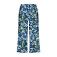 thumbnail image 4 of Lounge Sets for Women Two Piece Casual Floral Print Short Sleeved Round Neck and Cropped Pants Set, 4 of 7