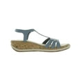 thumbnail image 2 of Easy Street Womens Dorinda Faux Leather T-Bar Espadrilles, 2 of 3
