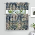 thumbnail image 2 of Elegant Floral Kitchen Curtains Set of 3 - Antique Vintage Paisley Print Tier Curtains with Valance, Semi-Sheer Short Curtains for Rustic Decor, 2 of 3