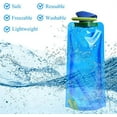 thumbnail image 4 of Pack de 3 botellas de agua plegables de 700 ml, bolsa de agua portátil, botella de agua reutilizable, botella de agua deportiva plegable para senderismo, aventuras, viajes Sincero Electrónica, 4 of 5