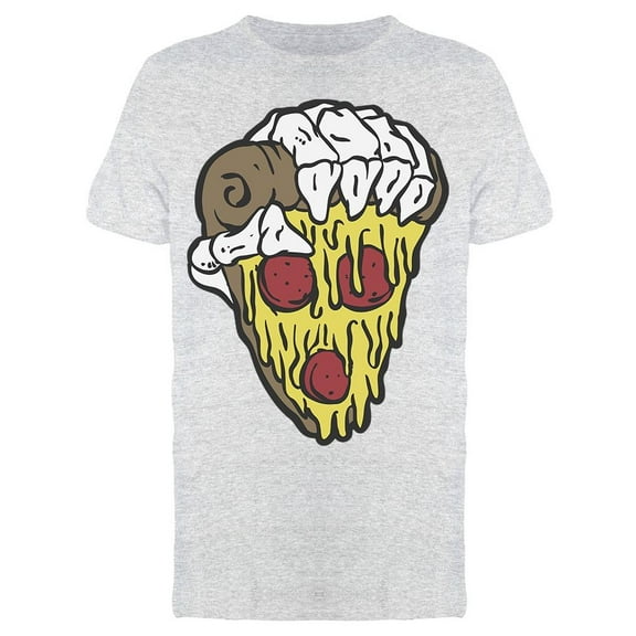 Skeleton Hand Holding A Pizza Tee Men's -Image by Shutterstock