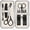 Black & White, variant on MORGLES Eyebrow Tweezers Kit, 8 Pcs Stainless Steel Precision Brow Shaping Set with Scissors, Razor, Brush & Travel Case, Pink