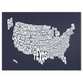 thumbnail image 2 of Trademark Art 'SLATE-USA States Text Map' Canvas Art by Michael Tompsett, 2 of 4
