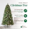 thumbnail image 4 of Home Heritage Lincoln 7' Pre-Lit Artificial Christmas Tree, Pinecones & Glitter, 4 of 11