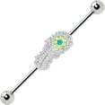 thumbnail image 1 of 14G Peacock Industrial Barbell (2 Piece's (One Pair)) (B/5/7), 1 of 1