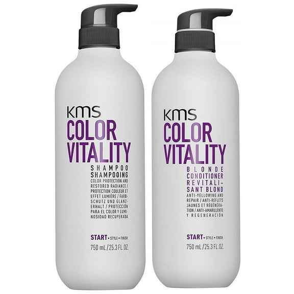 KMS Color Vitality Blonde Shampoo and Conditioner Duo  25.3 oz 750 ml