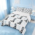 thumbnail image 2 of meiyoeat blue Ribbon Bow Full Size Comforter Sets,Western Cowgirl Boots Print Bedding Comforter Set,Reversible,3 Pieces,1 Comforter and 2 Pillowcases, 2 of 7