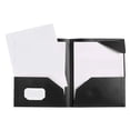 thumbnail image 2 of Two Pocket Folders Plastic Document Organizer Folder with Flap Double Pocket Presentation Folders Black, 2 of 6