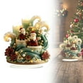 thumbnail image 2 of Jierger Christmas Teapot House Table 2D Acrylic Teapot Shaped Christmas House Tabletop Ornaments With Base Christmas Decorations For Home Mantel Shelf Centerpieces Fireplace Decor, 2 of 9