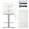 thumbnail image 2 of Gymax Bureau Électrique Debout Réglable en Hauteur Double Moteur Gris, 2 of 10