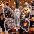 thumbnail image 4 of Halloween Cash Gift Ornament, Clear Acrylic Butterfly Design G Rolled Cash Tube Holder, with Festive Keepsake Design for Halloween Tree Mantel and Spooky Party Gifts, 4 of 6