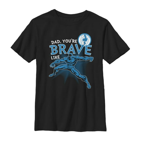 Boy's Marvel Father's Day Panther Graphic Tee Black X Small