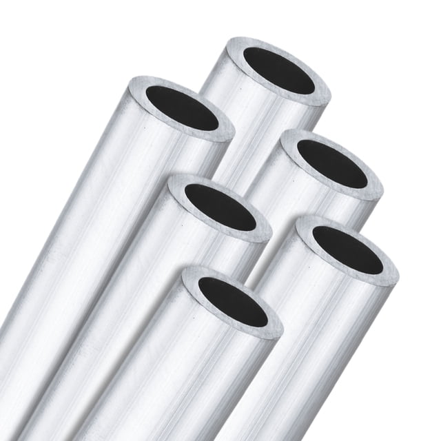 Tubo redondo de aluminio 6063 en paquete de 6, 13mmx19mm(IDxOD) 100mm de longitud