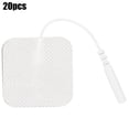 thumbnail image 1 of 20 piezas almohadilla de electrodos de 4x4cm, 2,0 agujeros, parches de electrodos para terapia física, accesorios adhesivos de contacto de silicona no tejidos, 1 of 14