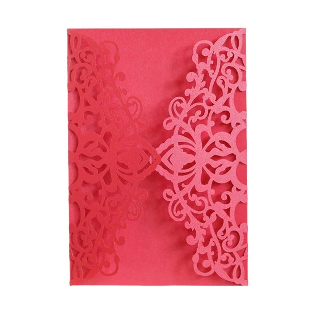 Tarjetas de invitaciones de boda europeas, tarjetas de felicitación de negocios de encaje Floral, recuerdos de cumpleaños, decoración de fiesta de boda y ducha, 25/50 piezas