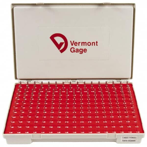 Vermont Gage 185 Piece, 1.34.98 mm Diameter Plug and Pin Gage Set Plus