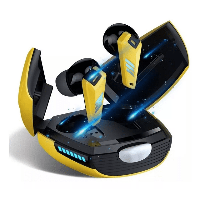 Auricular Bluetooth inalámbrico es compatible con iPhone y Android Amarillo/Negro