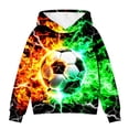 thumbnail image 3 of Hiijoy Boys Casual Hoodie 3D Soccer Graphic Hooded Sweatshirt Long Sleeve Pocket Pullover, 3 of 5