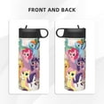 thumbnail image 4 of My Little Pony Insulated Water Bottle with Straw Lid, 18 oz Double Wall Vacuum Stainless Steel Kids Cup, Leak Proof Sports Thermos for Travel Fitness Hiking Outdoors, 4 of 8