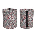 thumbnail image 2 of Wukai Daisies Flowers Print Car Trash Can - Easy to Clean Hanging Garbage Bin - Removable Liner - Leak-Car Garbage Can - Waterproof Trash Can for Car and SUV, 2 of 7