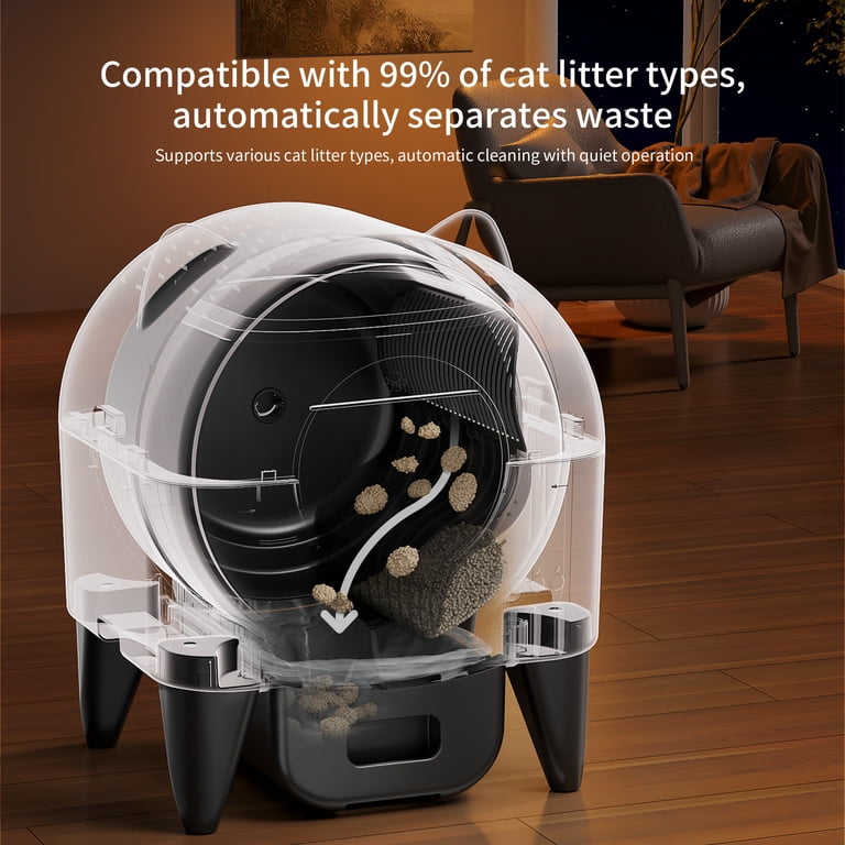 aimi cat litter box Meowant MW-SC01, Self-Cleaning Cat Litter Box, Integrated Safety Protection & Anti-Pinch Design