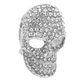 thumbnail image 3 of Broche de alfiler de calavera, broche de alfiler de cabeza de calavera de diamantes de imitación transparente decorativo Vintage brillante para Halloween, 3 of 5