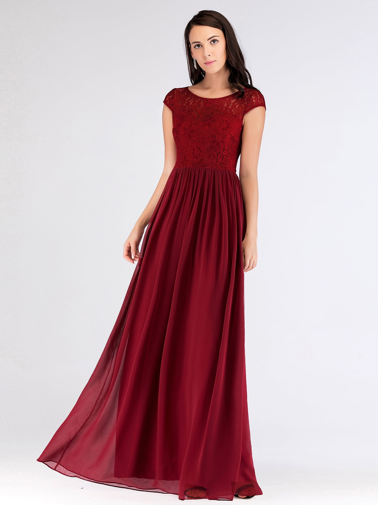 Everpretty EverPretty Women's Lace O Neck Long Evening Wedding Guest Party Dresses for Women Everpretty EverPretty Women's Lace O Neck Long Evening Wedding Guest Party Dresses for Women