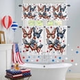 thumbnail image 4 of USA Flag Independence Day Kitchen Curtains Valances 3 Piece Set, Butterfly Red Blue Star Rod Pocket Tier Curtain and Valance Drapes for Small Window 36 Inch Length for Bedroom Cafe, 4 of 9