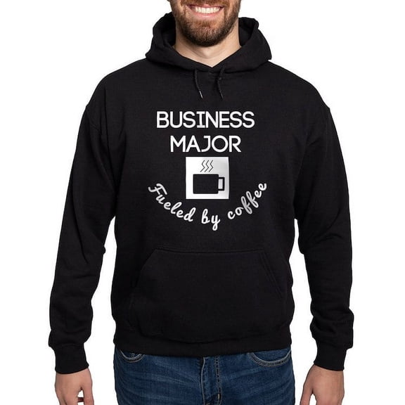 CafePress - Business Major Fueled By Coffee Hoodie - Pullover Hoodie, Classic, Comfortable Hooded Sweatshirt