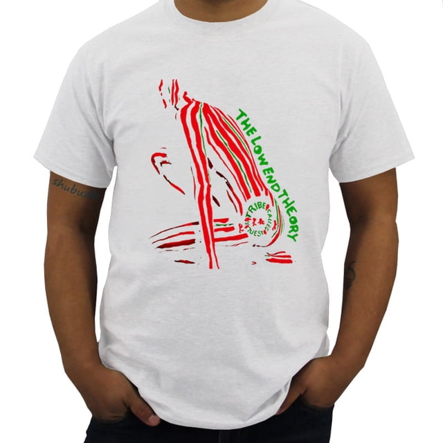 Camiseta de algodón para hombre Tops de una tribu llamada Quest Atcq póster de Marauders de medianoche vinilo de gama baja negro