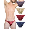 thumbnail image 2 of Men's Underwear Satin Silky Sexy Bikini Small to Plus Sizes Multi-Pack, 2 of 5