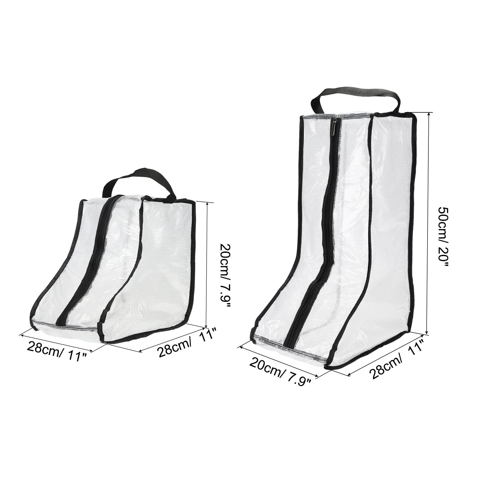 Uxcell Boots Storage Bag, Dust Proof Tall / Short Boots Carry Bags for Travel, Black 4 Pack